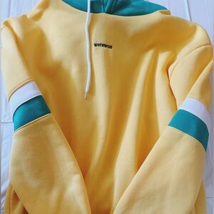 Yellow and green mix hoodie style